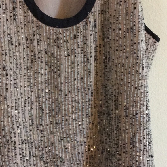 Eileen Fisher Sleeveless Blouse Tank Sequin Silk - Picture 3 of 6